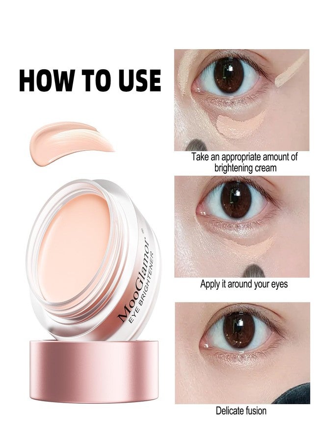MooGlamor Under Eye Brightener and Concealer with Instant Awakening and Natural Blendable Under Eye Corrector for Dark Circles and Primer (#01 Light Rose) - Image 4